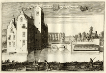 135386 Gezicht op het omgrachte kasteel Sandenburg te Nederlangbroek (gemeente Langbroek) uit het zuidoosten, met ...